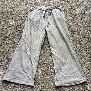 Gray Wide Leg Sweatpants